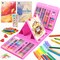 240-Piece Art Supplies, Drawing Art Kit, Gifts for Girls Boys Teens, Art Set Crafts Case with Double Sided Trifold Easel, Includes Sketch Pads, Oil Pastels, Crayons, Colored Pencils (Pink)